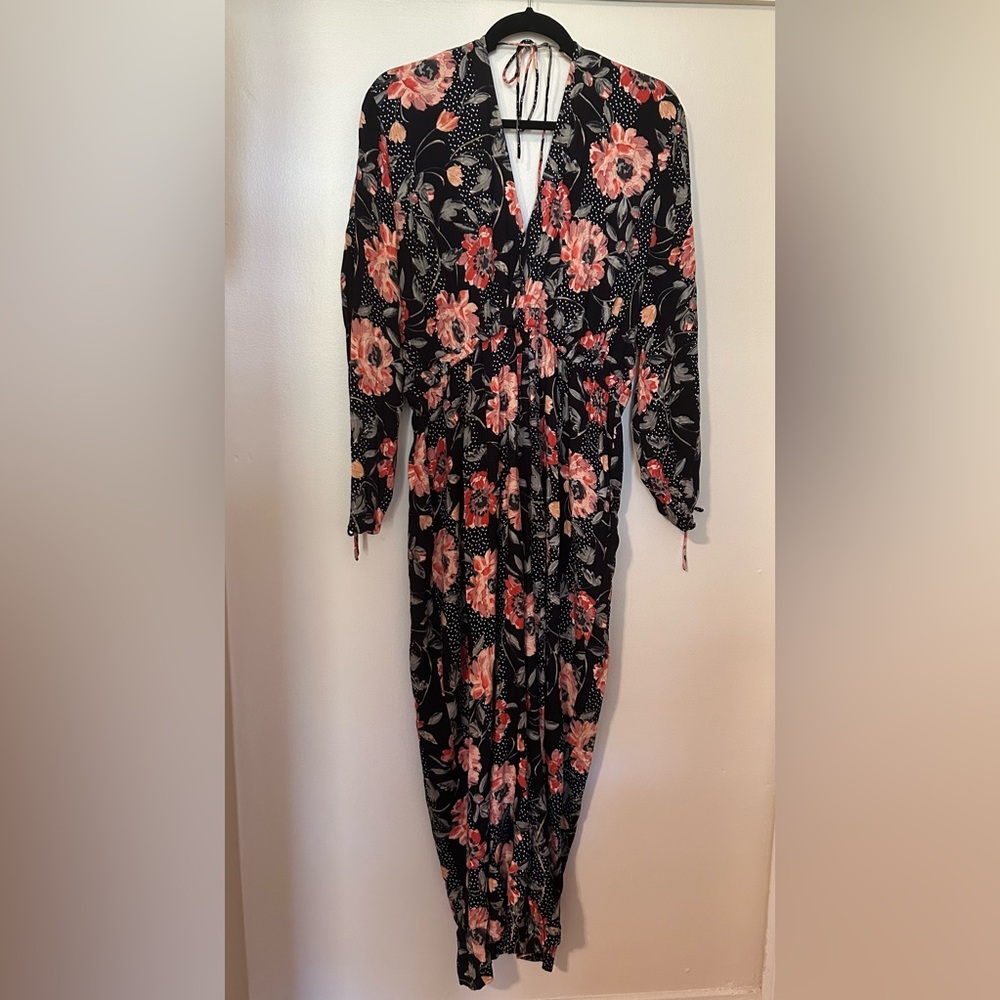 saltwater LUXE Black Floral Jumpsuit